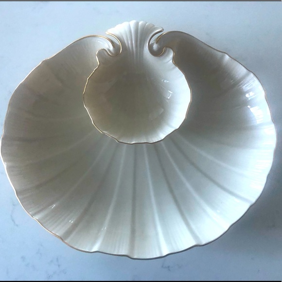 Lenox Dining Lenox Eternal Fine Porcelain Chip Dip Bowl Beautifully